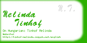 melinda tinhof business card